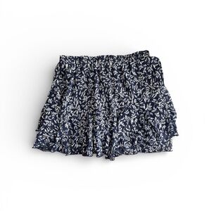 Amazon Women's Navy and White Floral Skort